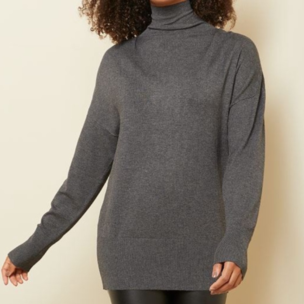 Funnel Neck Tunic Sweater